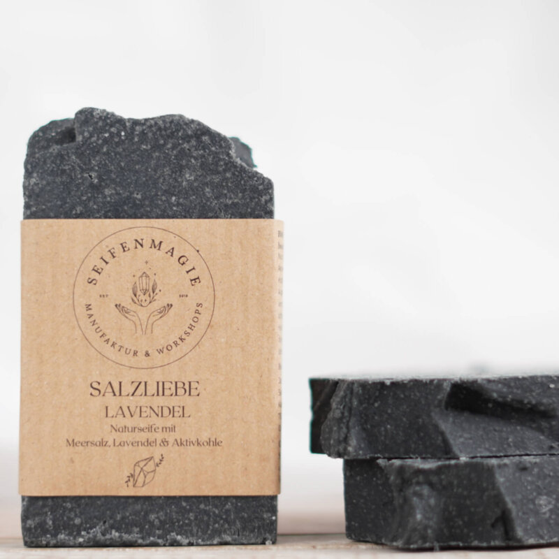 Naturseife "Meerjungfrau blau" Lemongrass & Salbei