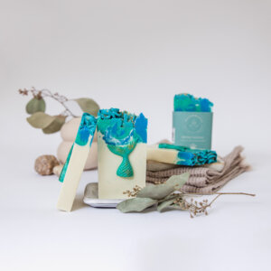 Naturseife "Meerjungfrau blau" Lemongrass & Salbei