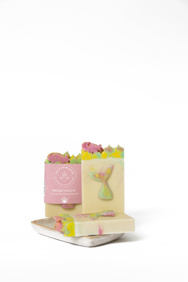 Naturseife "Meerjungfrau pink" Wildrosenöl & Limette