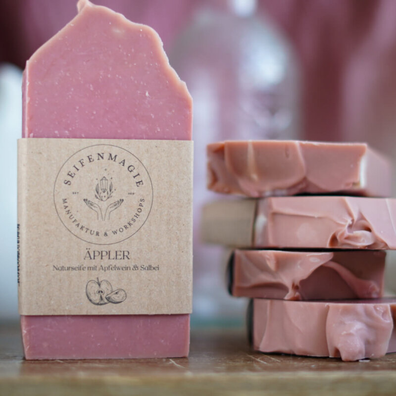 Naturseife "Äppler" mit hessischem Apfelwein & Salbei