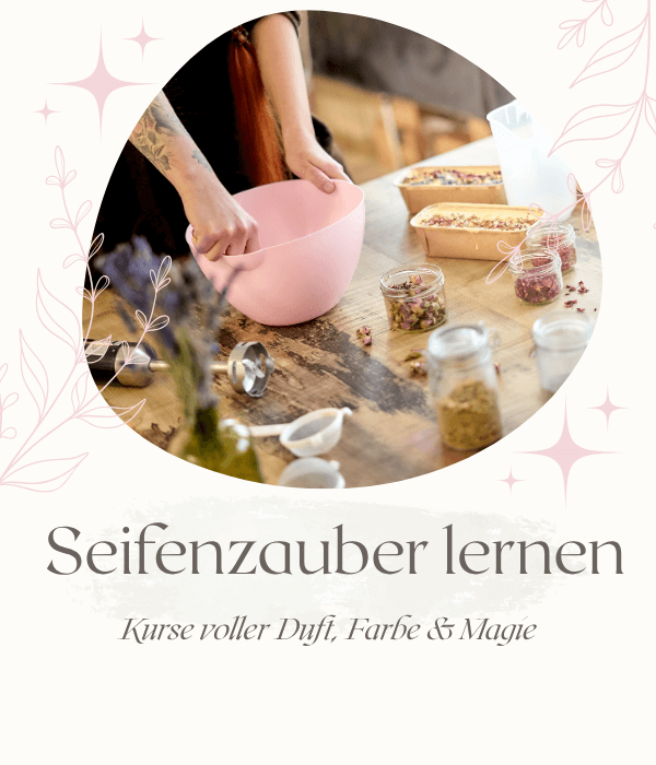 Seifenworkshop in Pfinztal – Seifenzauber lernen mit Seifenmagie Gründerin Jasmin Jonietz, handgerührt & magisch.
